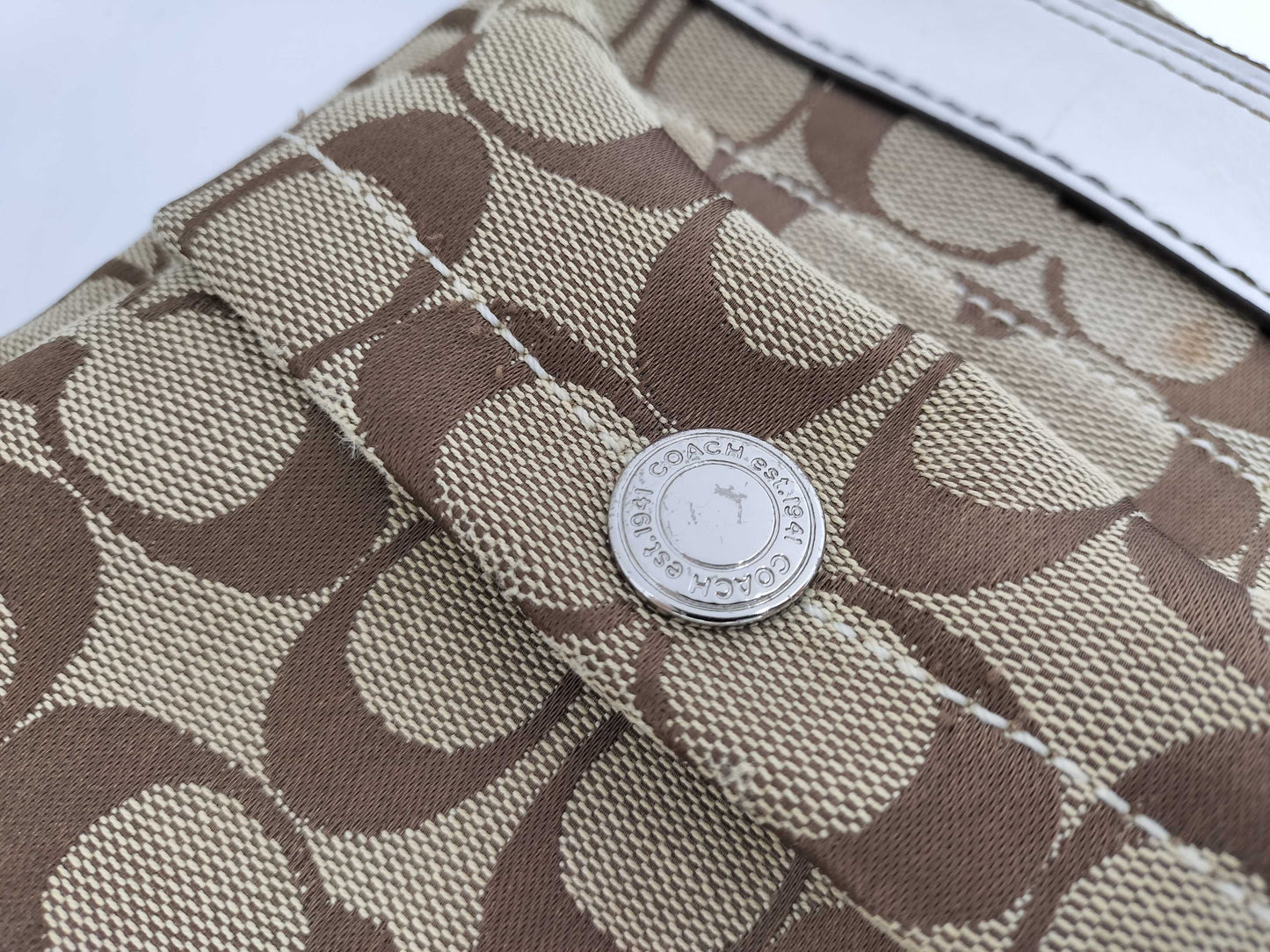 COACH Signature Marc Jacobs Leather Shoulder Bag