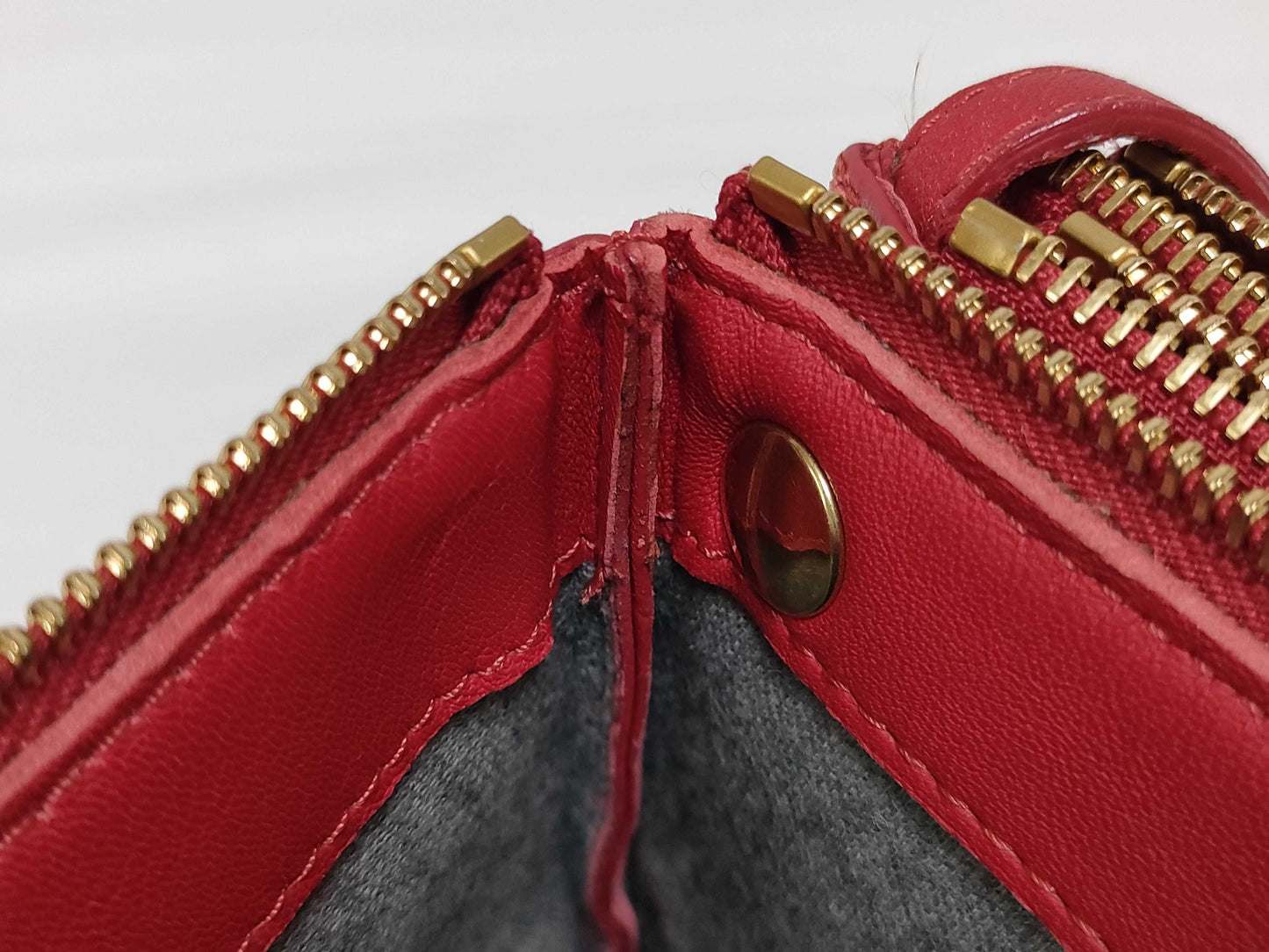 CELINE Trio Large Shoulder Bag Red Shoulder Bag