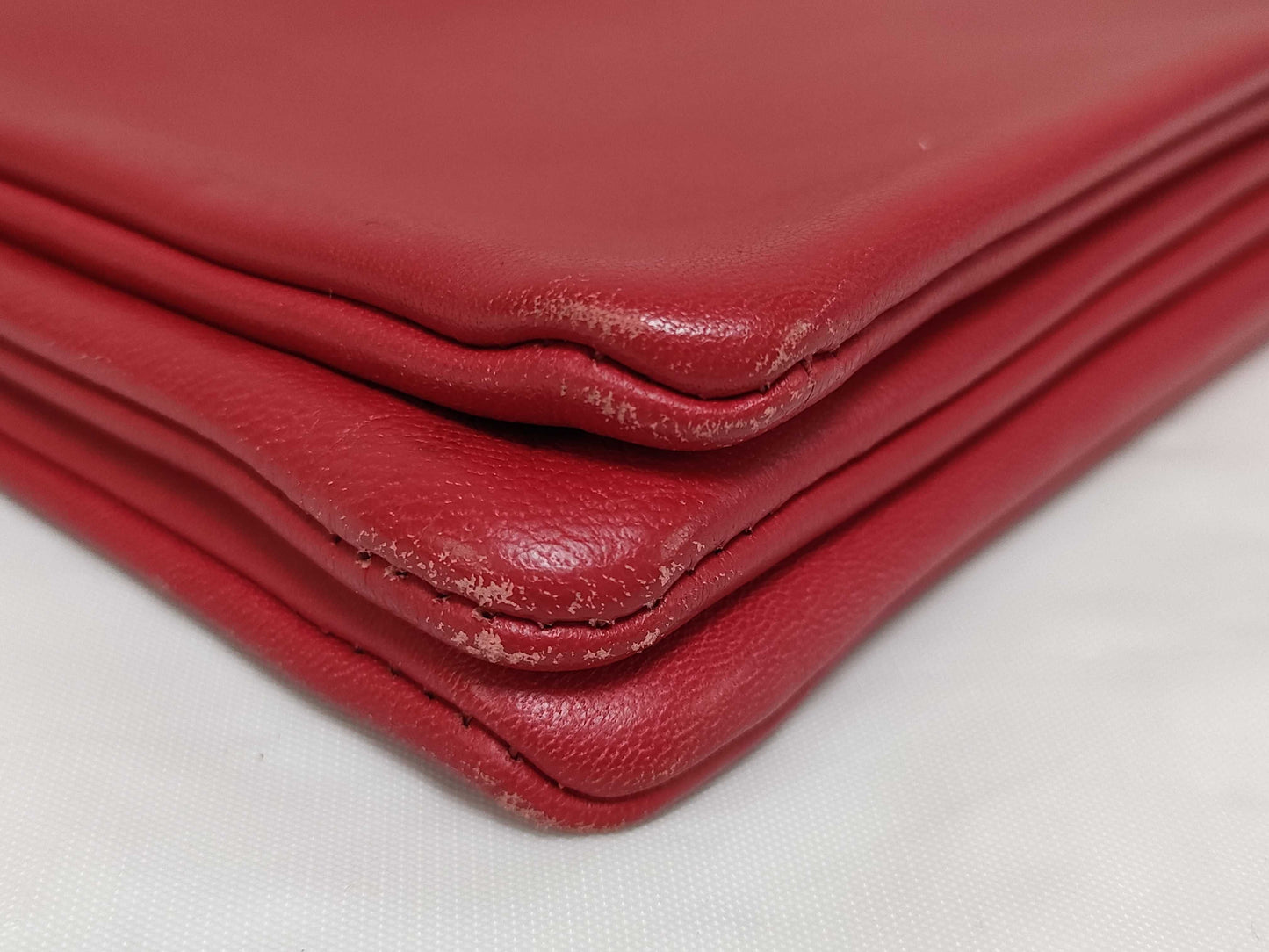 CELINE Trio Large Shoulder Bag Red Shoulder Bag