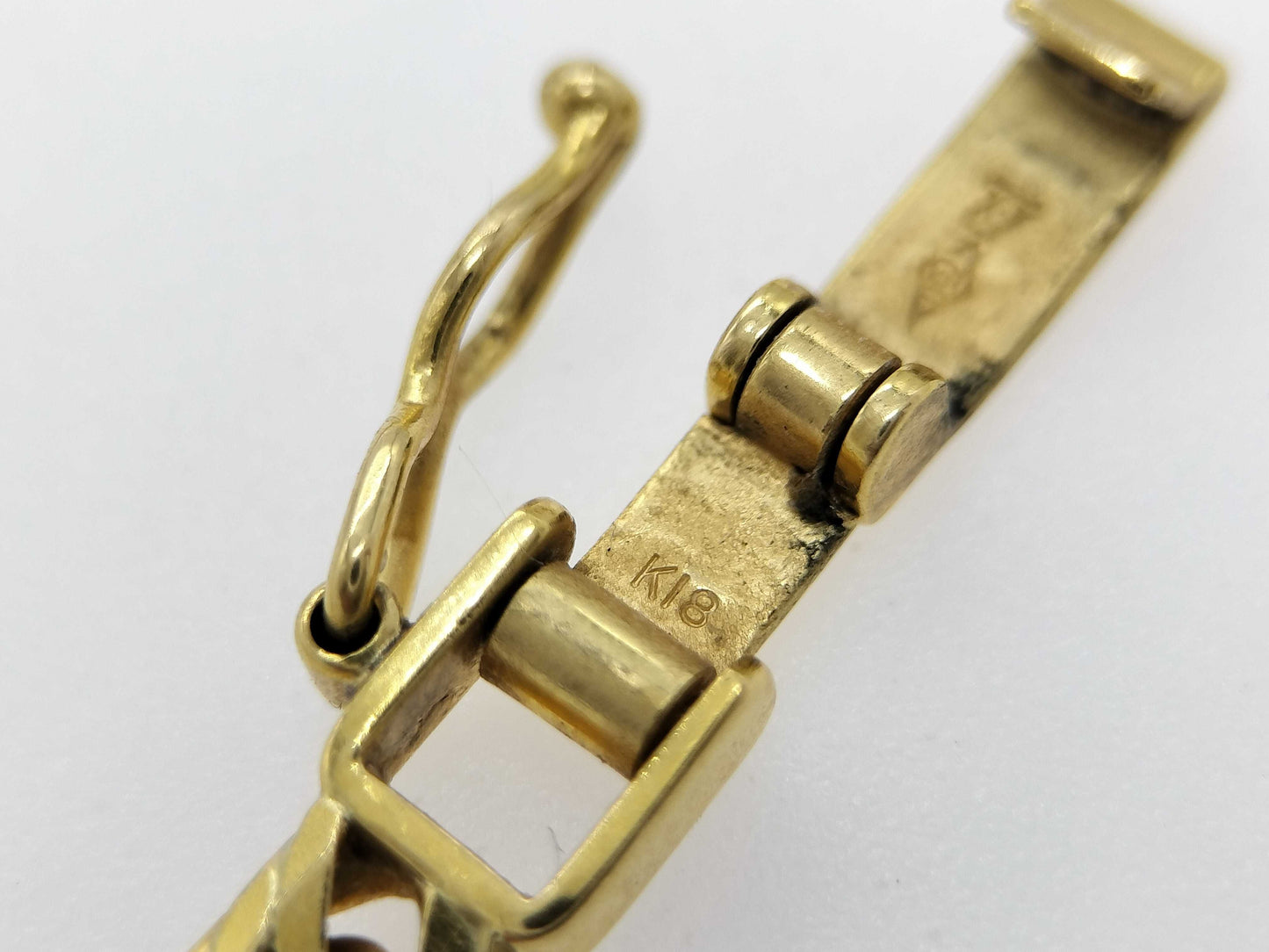 8-sided double 18K gold 10.4g bracelet/bangle