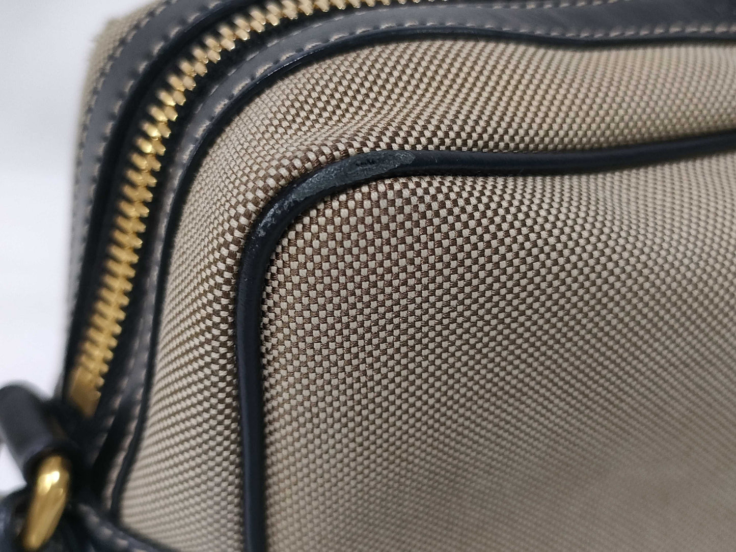 PRADA Jacquard Canvas Shoulder Bag