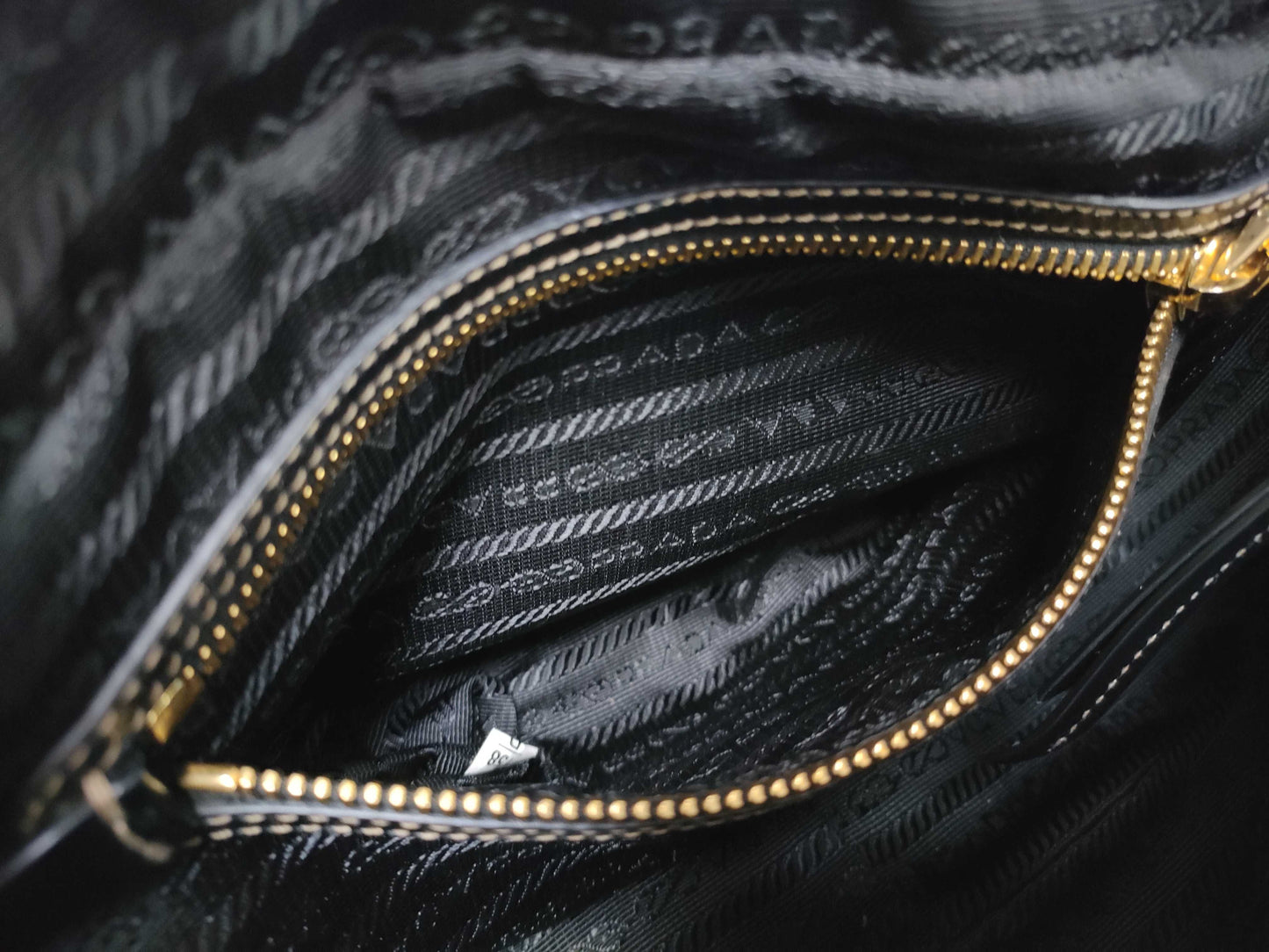 PRADA Jacquard Canvas Shoulder Bag