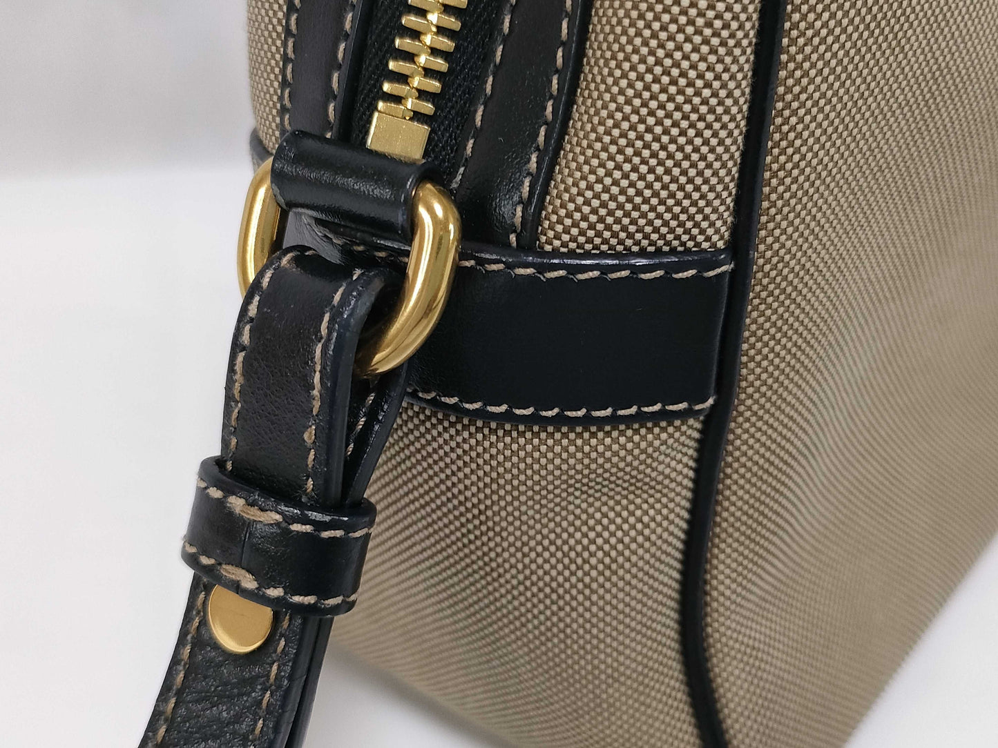 PRADA Jacquard Canvas Shoulder Bag