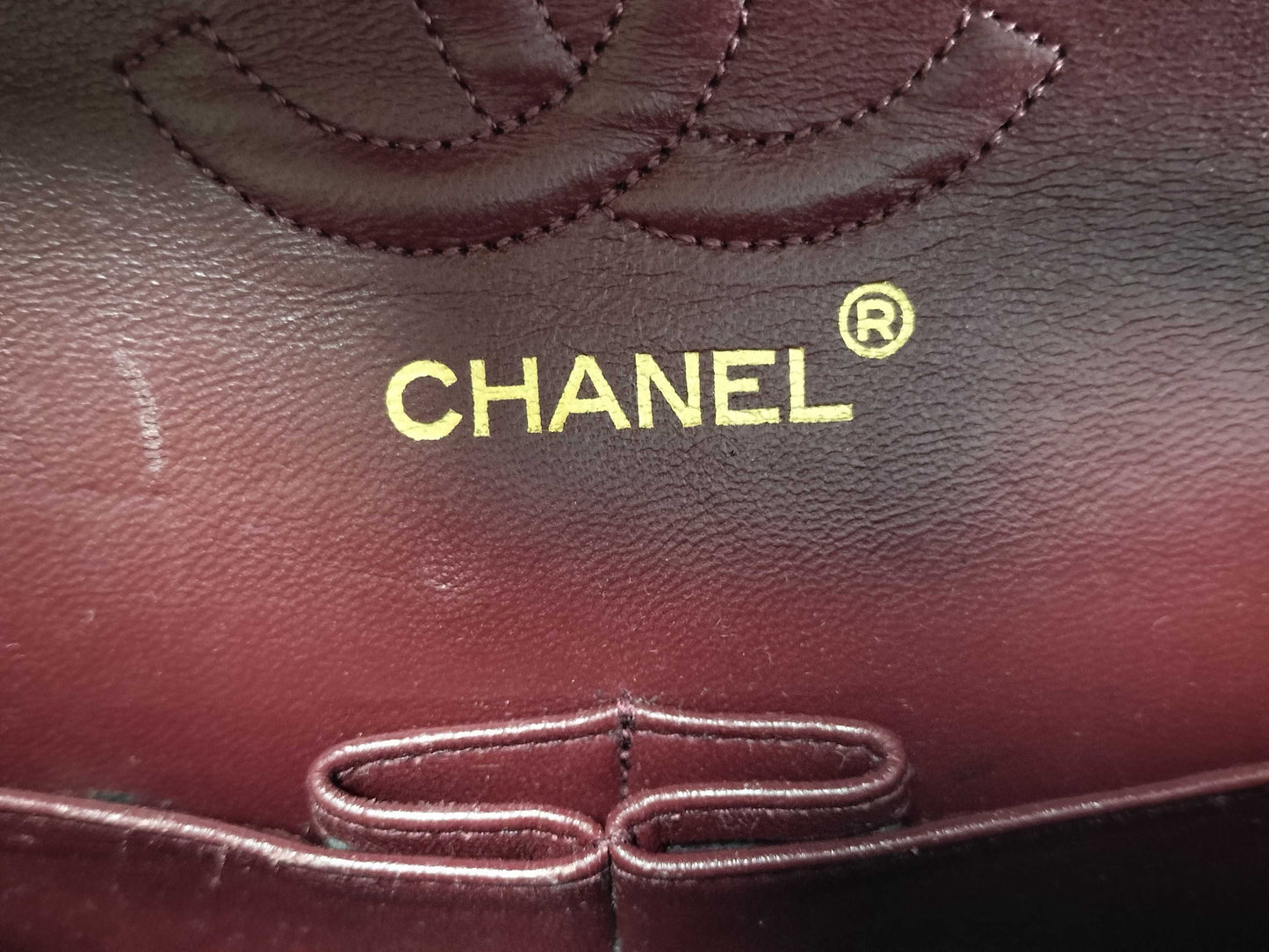 CHANEL Lambskin Double Flap Chain Shoulder Bag