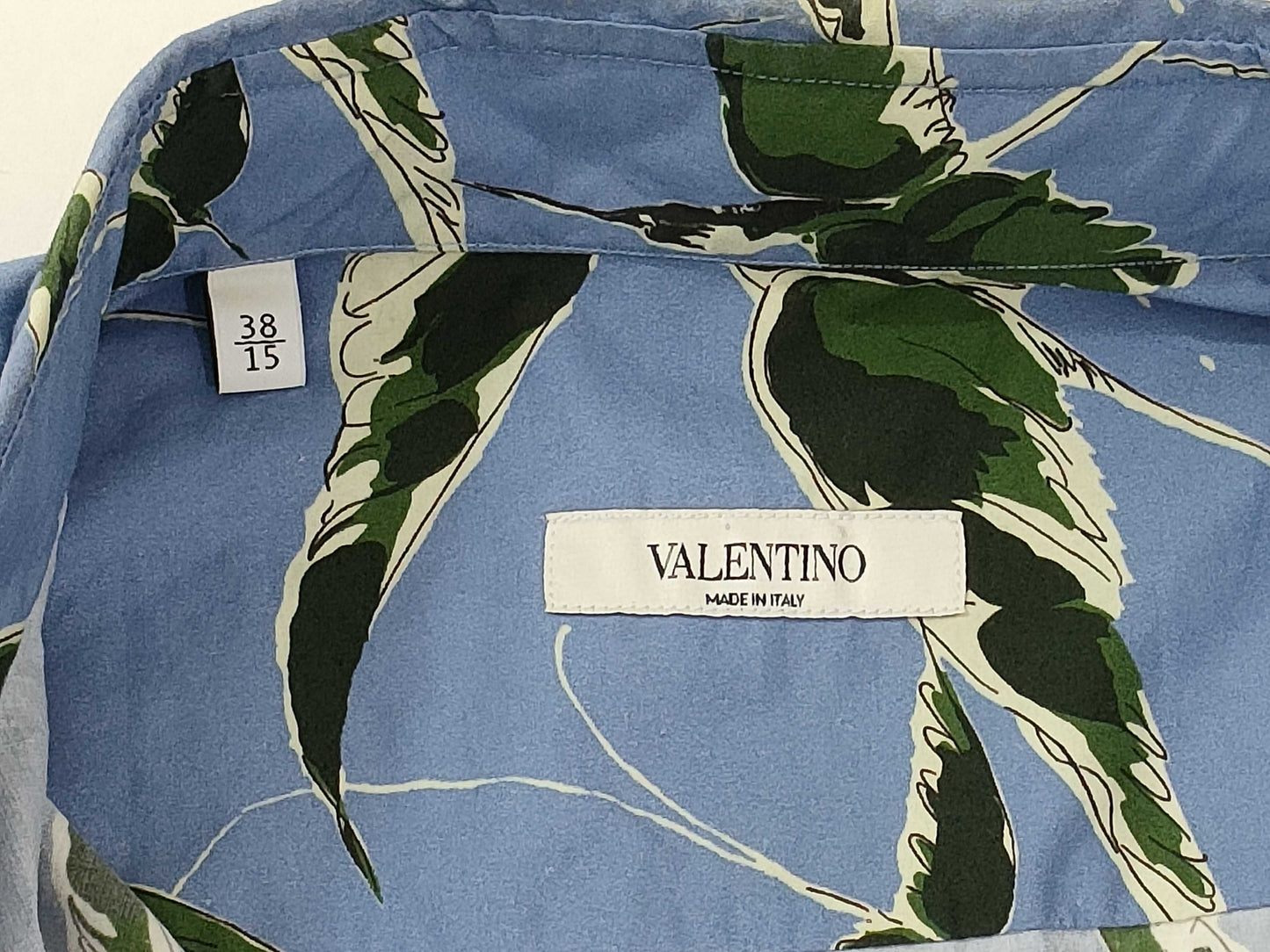 VALENTINO patterned blue shirt