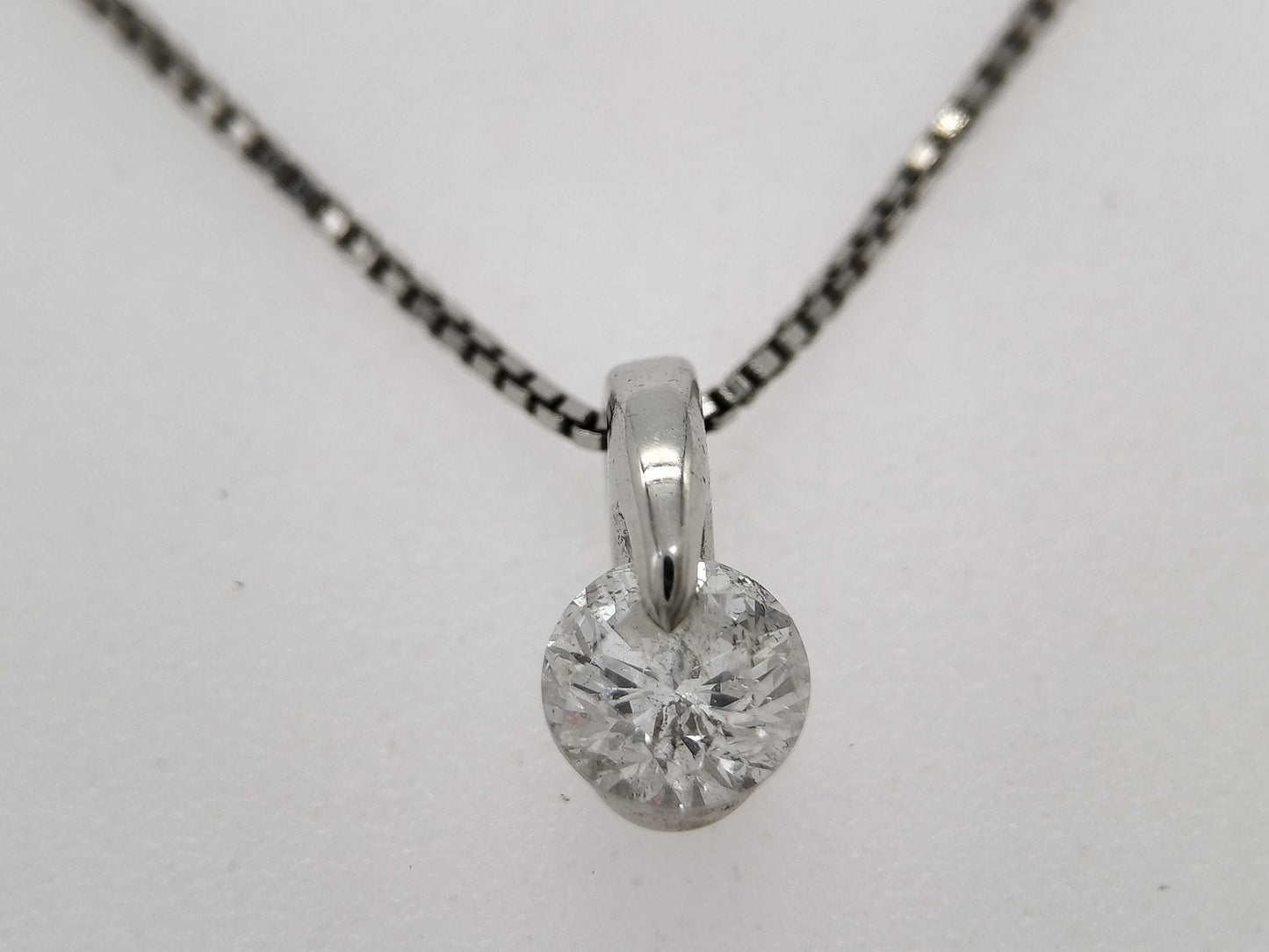 D0.30ct Pt900/Pt850 2.3g Necklace