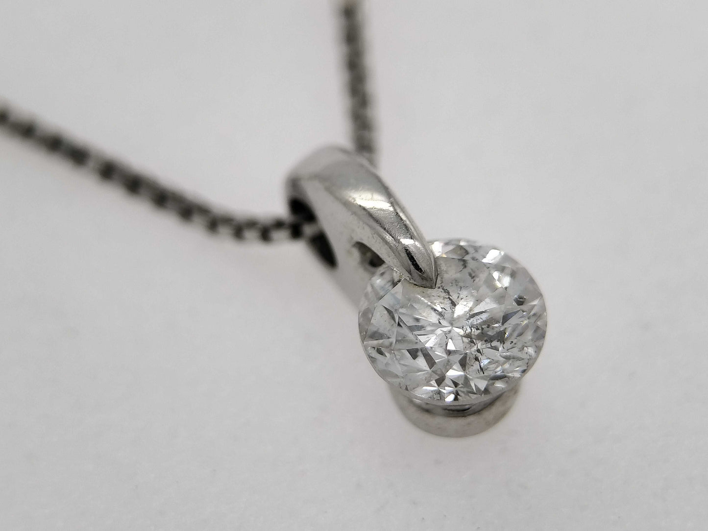 D0.30ct Pt900/Pt850 2.3g Necklace