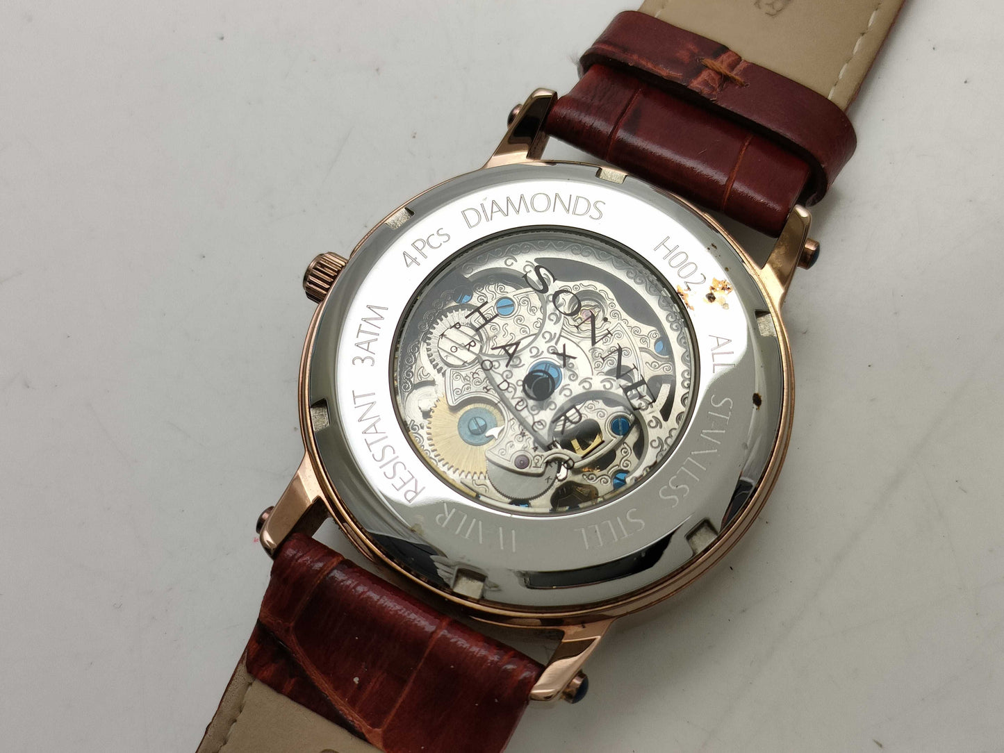 SONNE × HAORI Back Skelton H002 Men's Watch