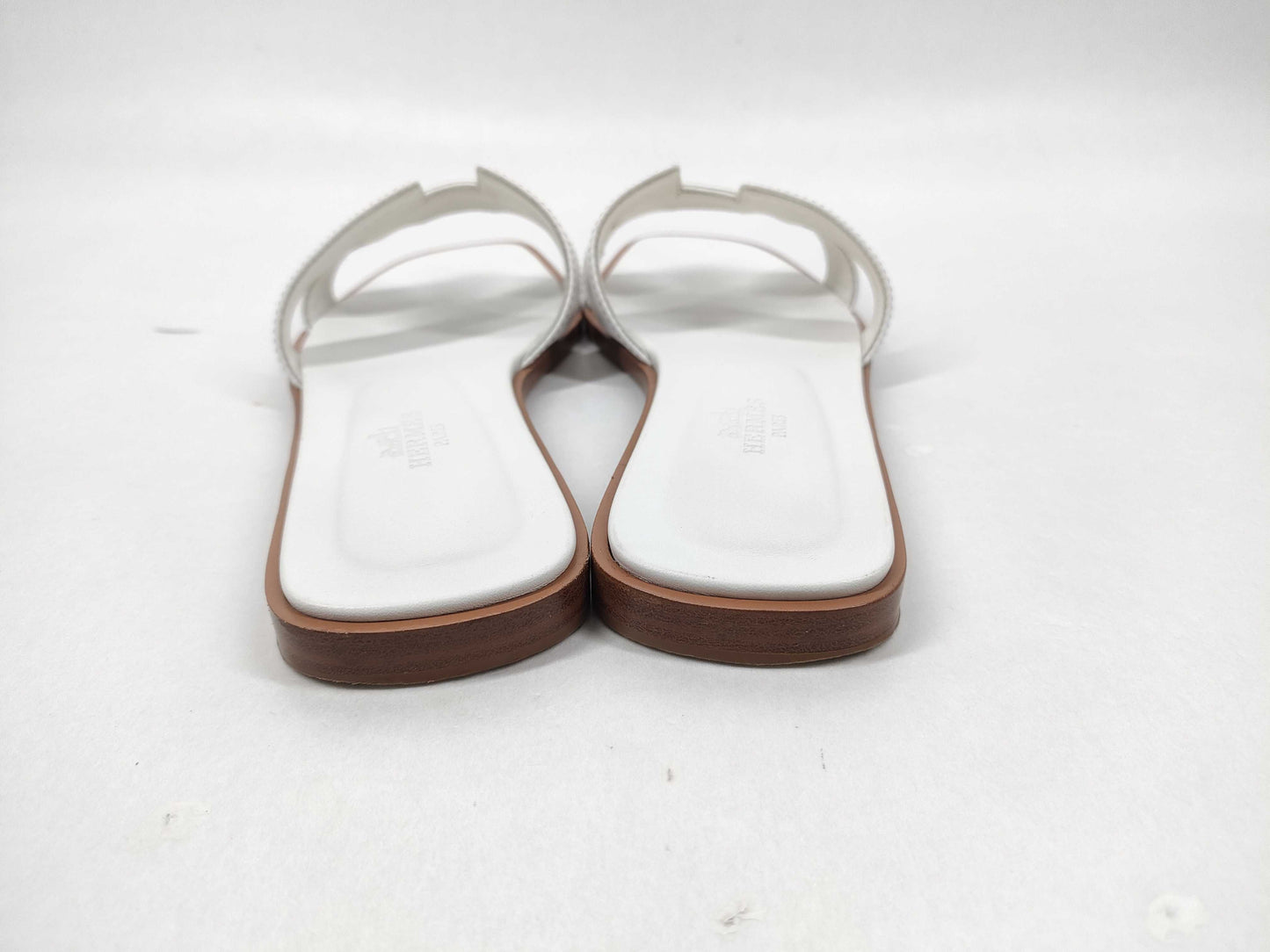 HERMES Chypre White Sandals
