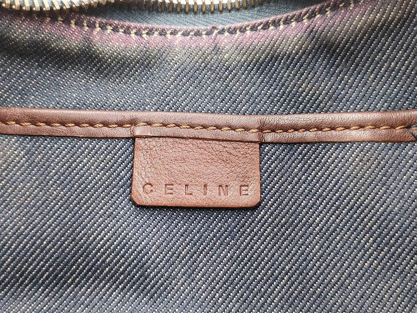 CELINE denim one-shoulder bag handbag