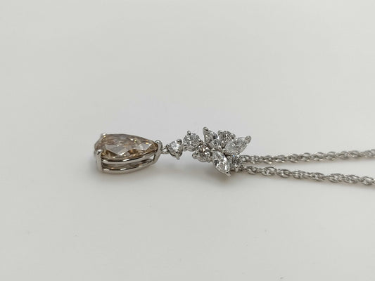D2.780ct FD0.64ct PT900/PT850 8.0g Necklace