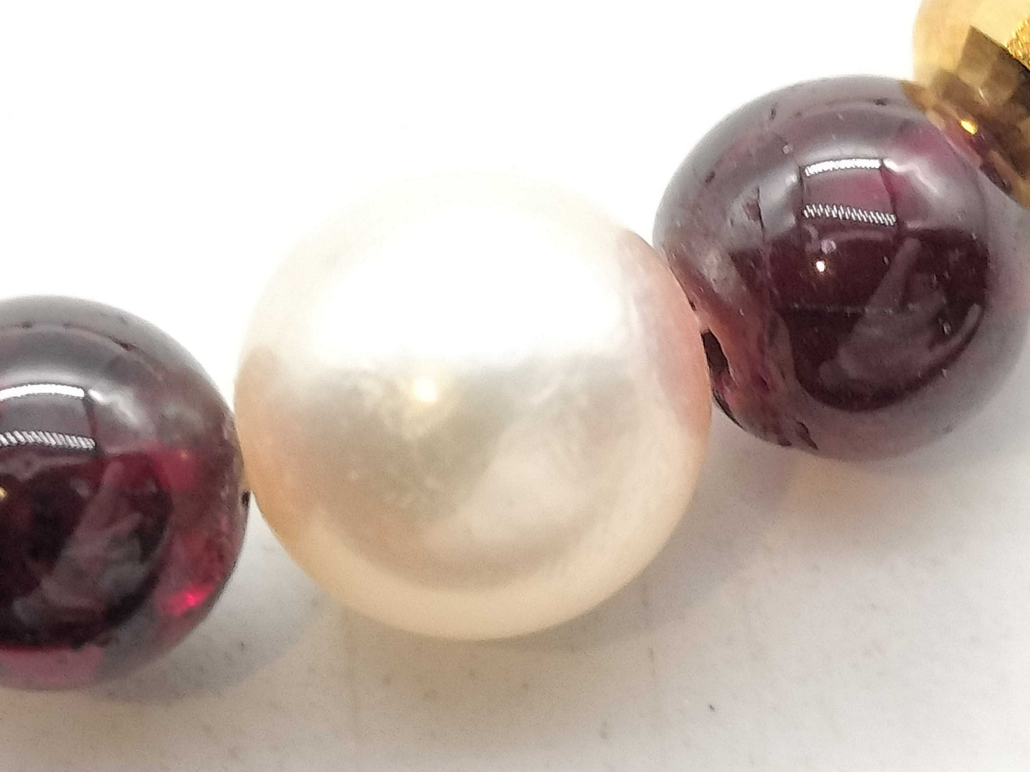 Colored Akoya Pearl Necklace, Diameter: Approx. 5.0mm-7.2mm, 18.9g, 18K Metal