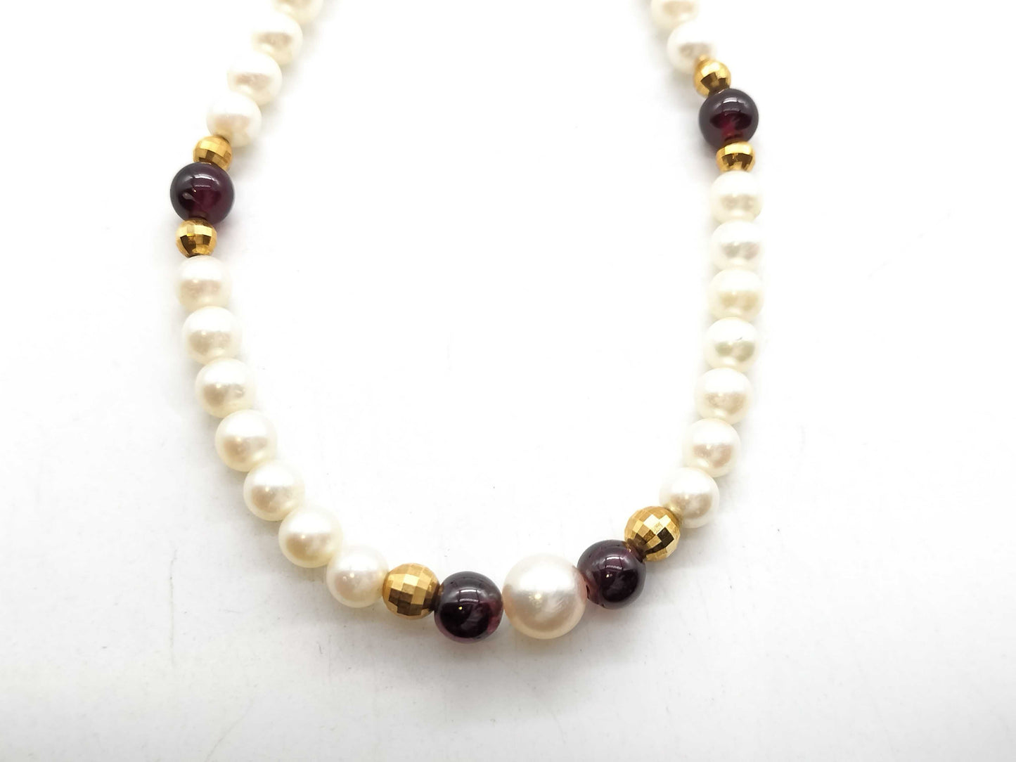 Colored Akoya Pearl Necklace, Diameter: Approx. 5.0mm-7.2mm, 18.9g, 18K Metal