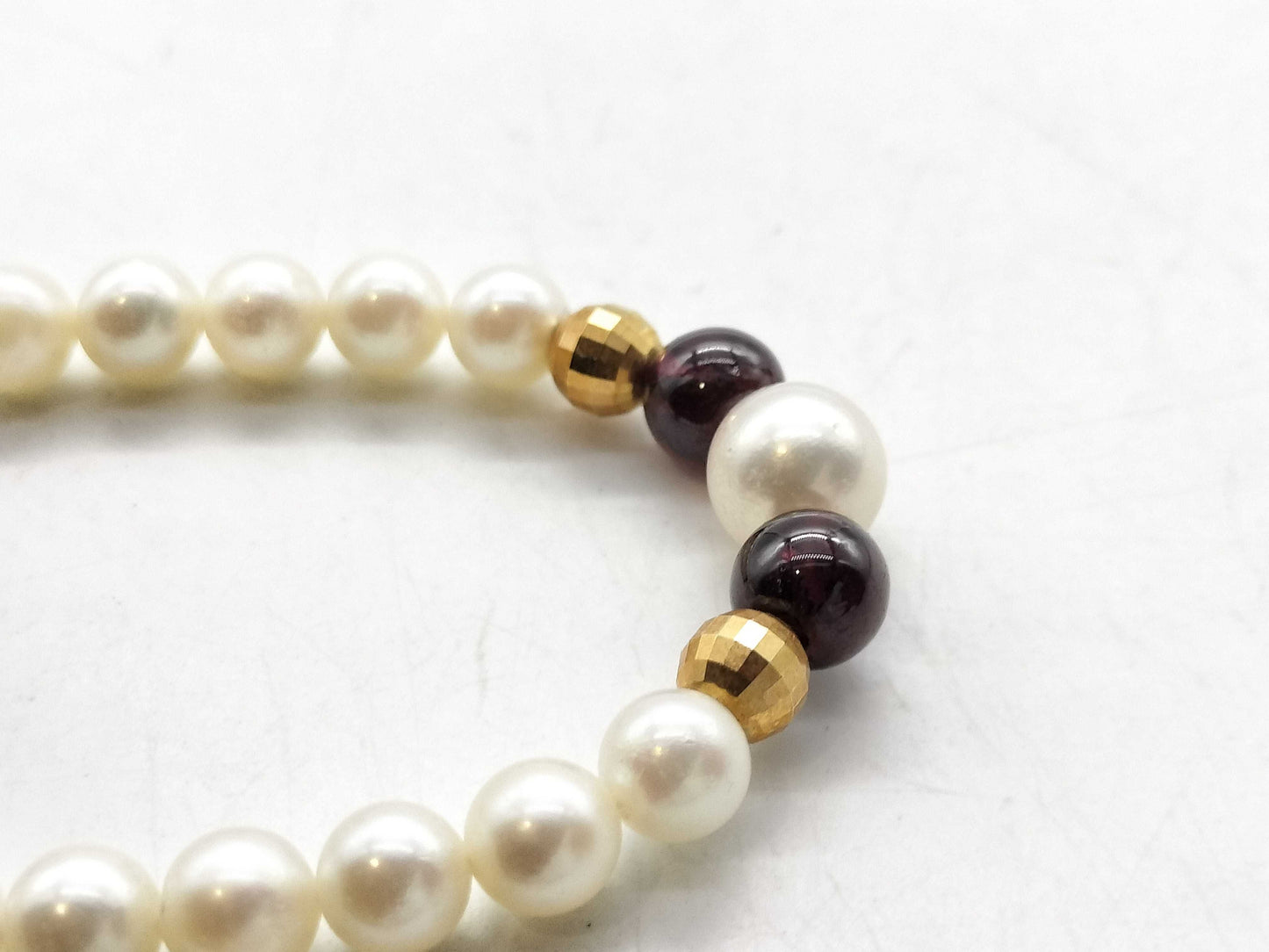 Colored Akoya Pearl Necklace, Diameter: Approx. 5.0mm-7.2mm, 18.9g, 18K Metal