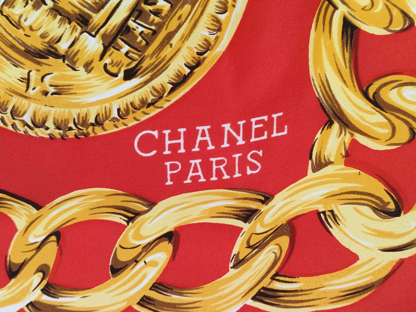 CHANEL 31RUE CAMBON Chain Pattern Scarf