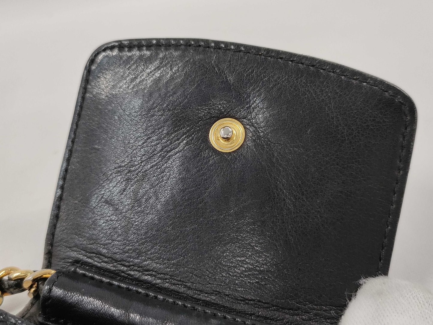 CHANEL Caviar Skin Chain Pouch Shoulder Bag