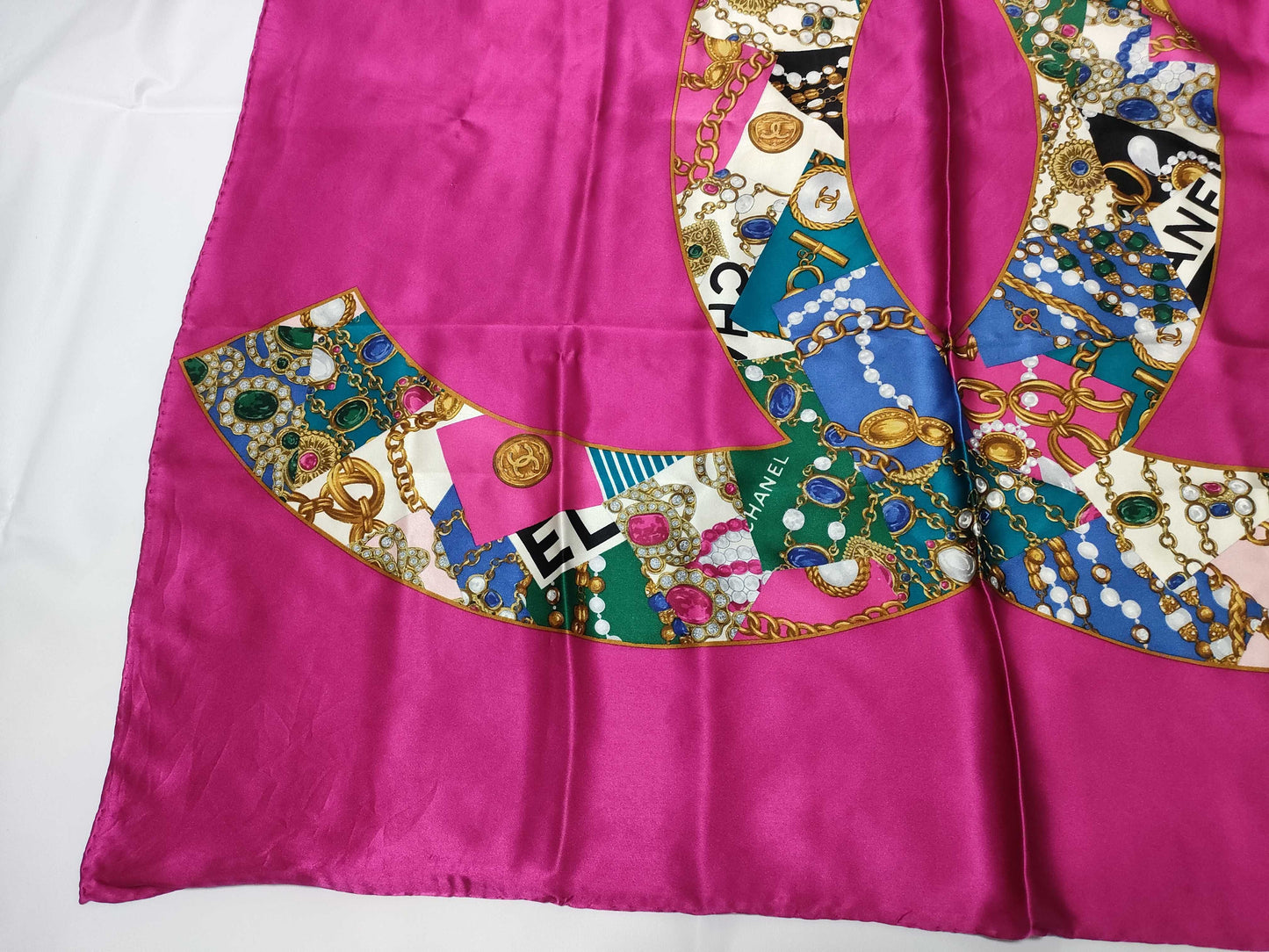 CHANEL Coco Mark Coco Scarf Jewelry Pattern Scarf