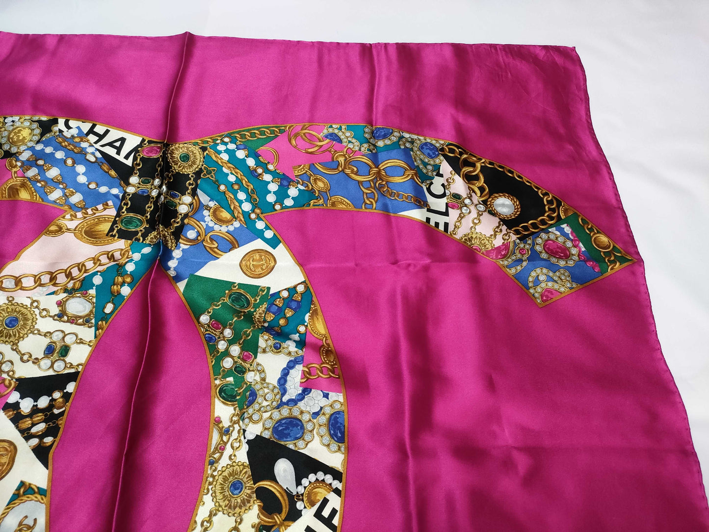 CHANEL Coco Mark Coco Scarf Jewelry Pattern Scarf