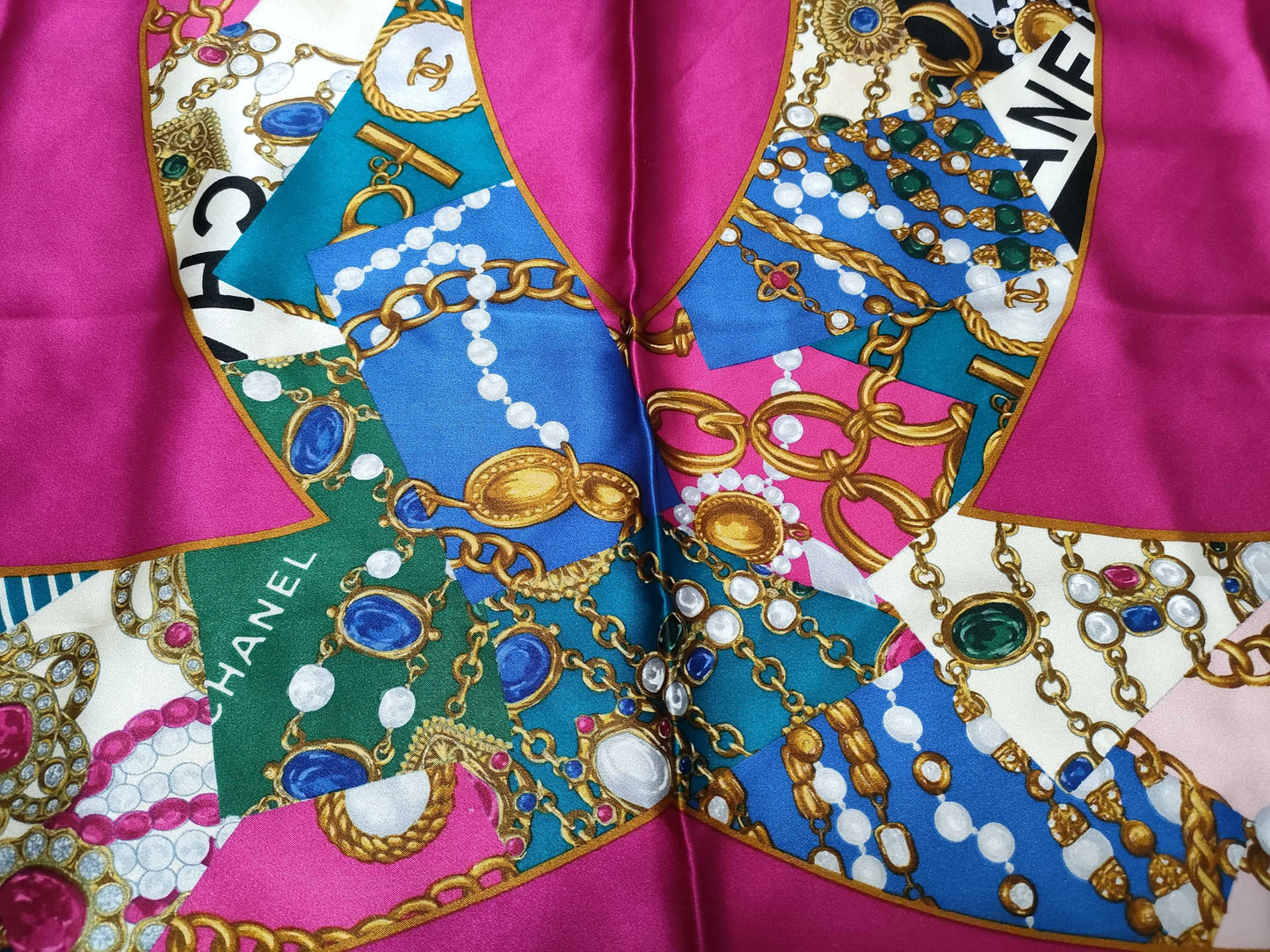 CHANEL Coco Mark Coco Scarf Jewelry Pattern Scarf