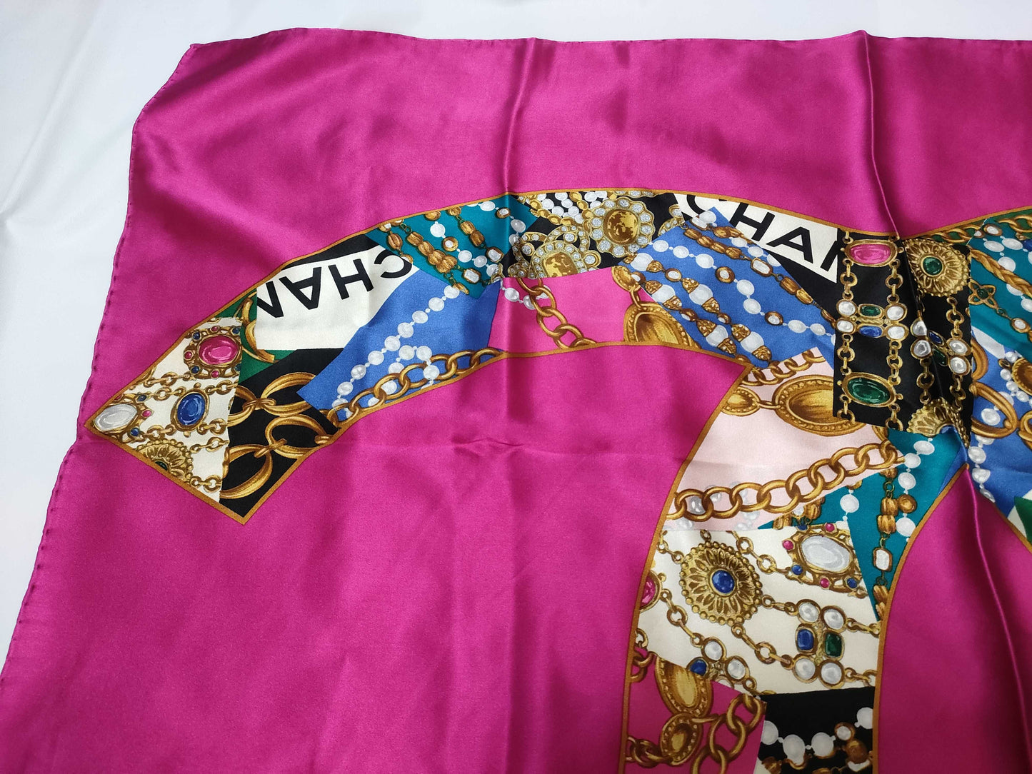 CHANEL Coco Mark Coco Scarf Jewelry Pattern Scarf