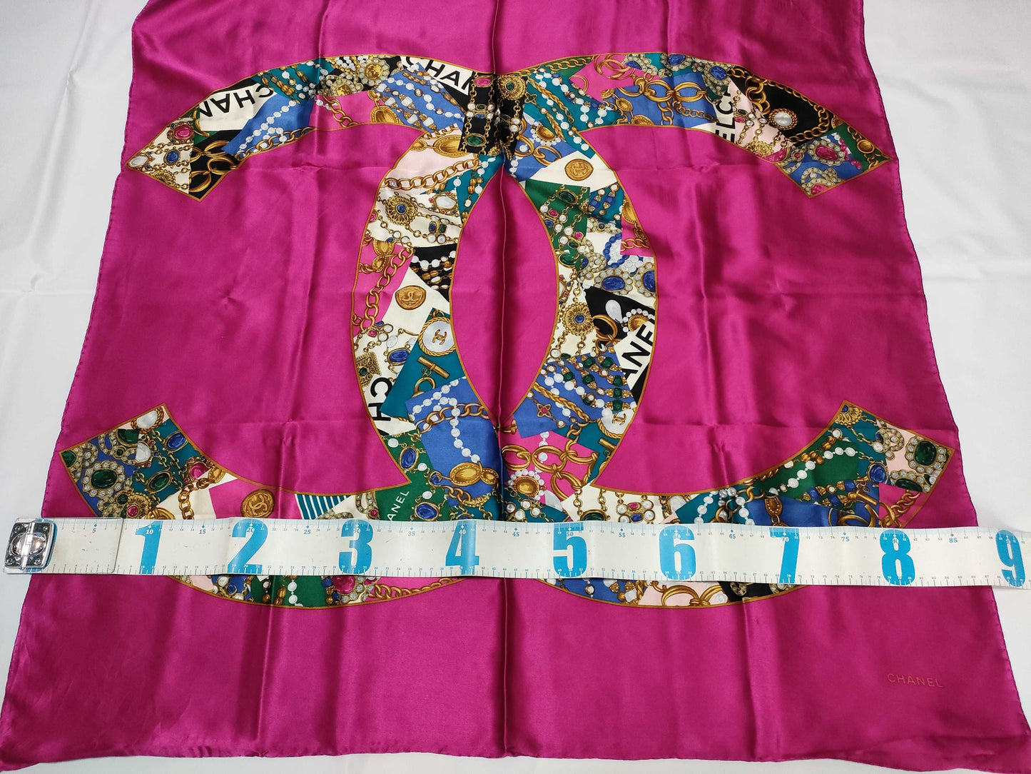 CHANEL Coco Mark Coco Scarf Jewelry Pattern Scarf