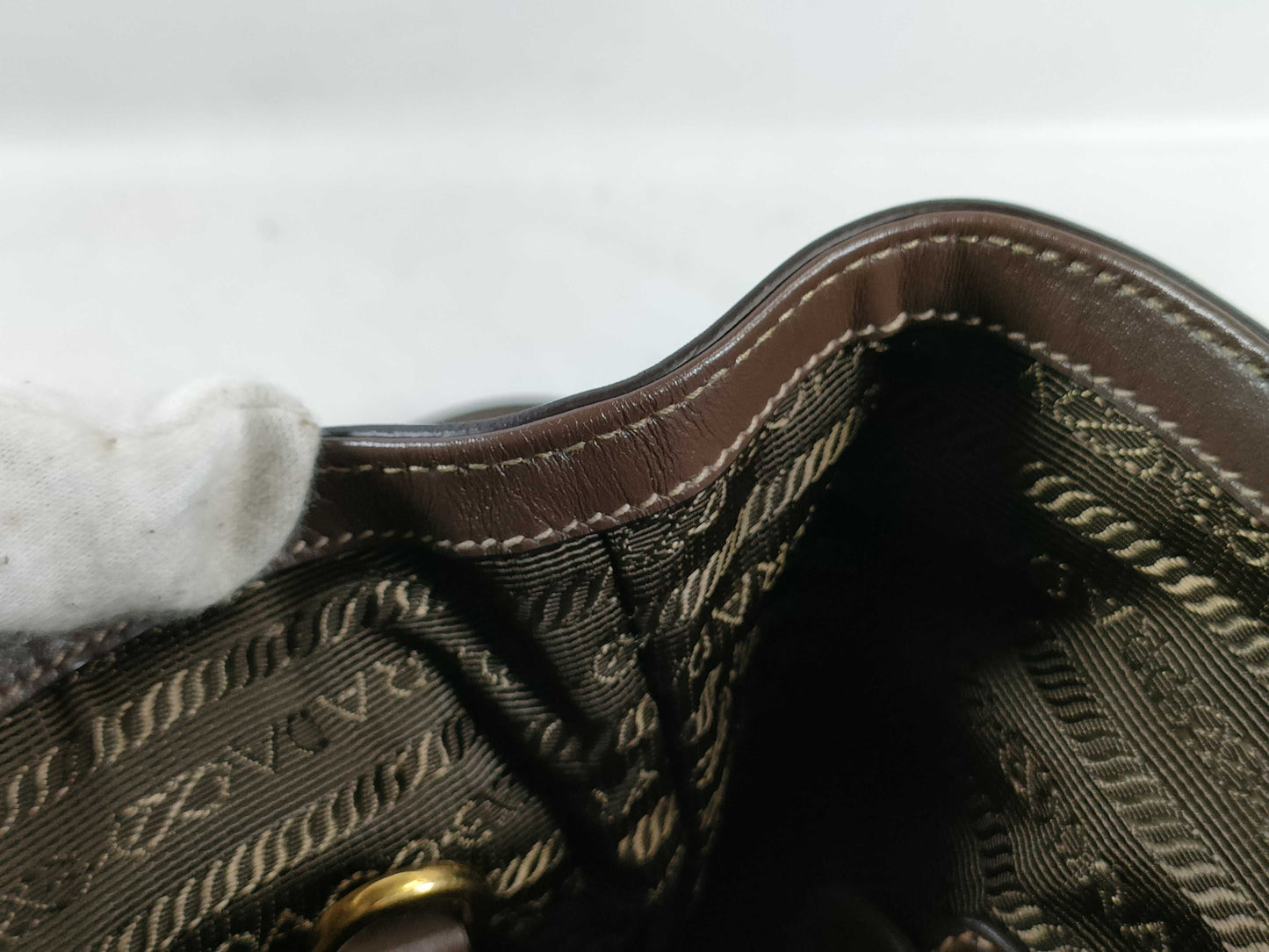 PRADA Logo Jacquard Bag 1BA172 Handbag