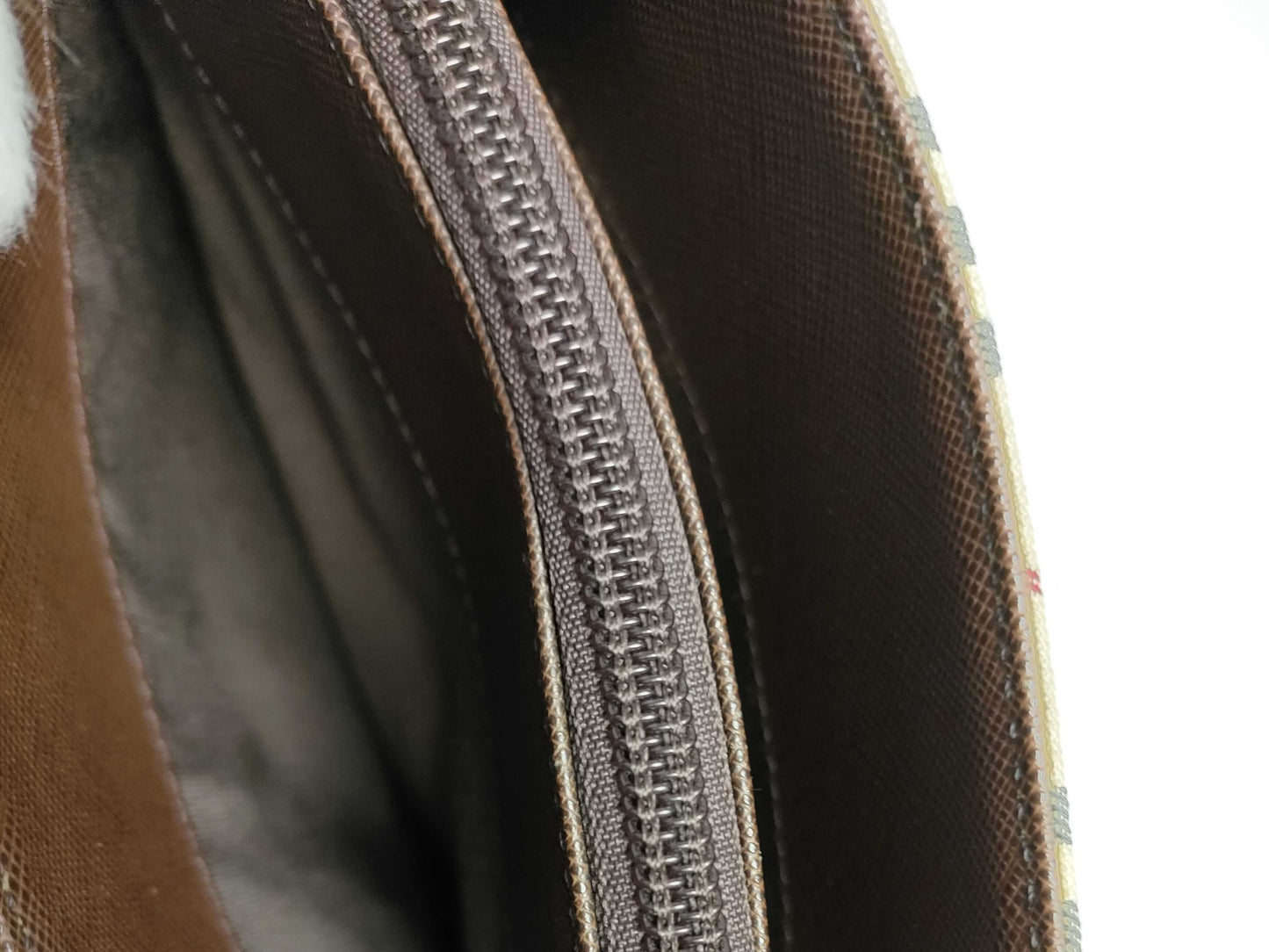 BURBERRY Nova Check x Leather Handbag Tote Bag Tote Bag