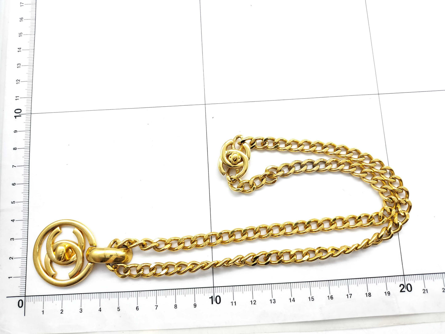 CHANEL 97 P Turn Lock Necklace Necklace