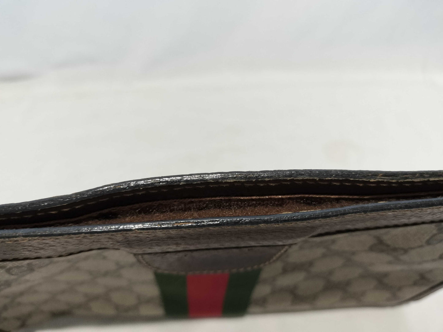 GUCCI GG PVC GG Pattern Sherry Line Clutch Bag