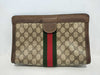 GUCCI GG PVC GG Pattern Sherry Line Clutch Bag