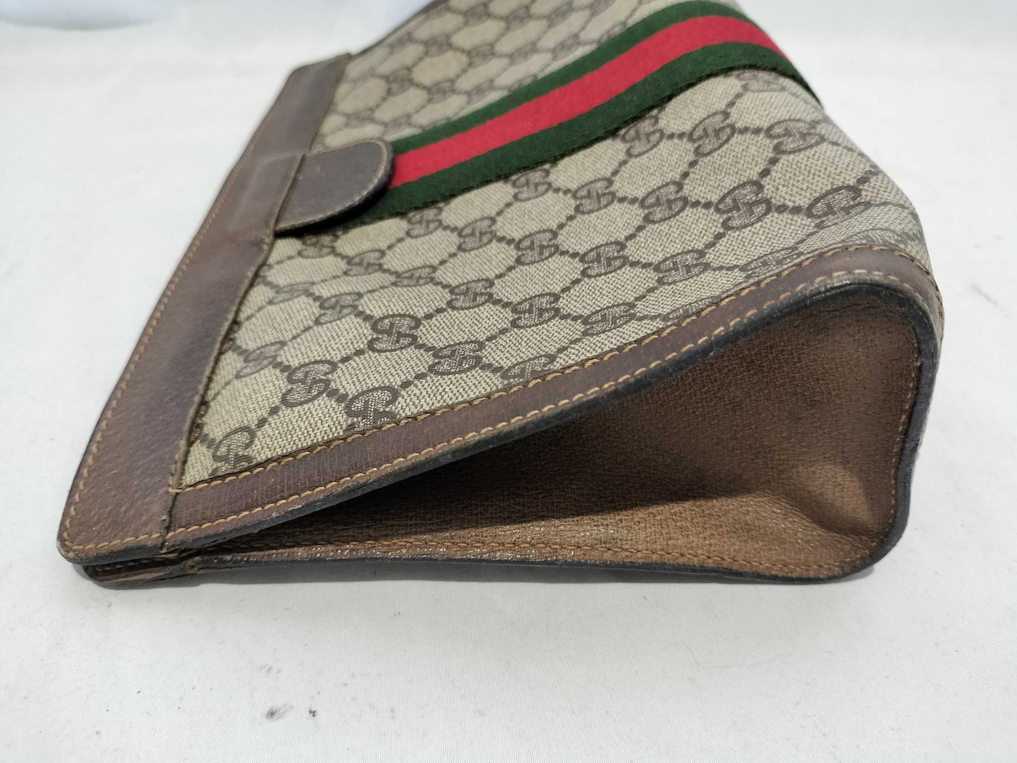 GUCCI GG PVC GG Pattern Sherry Line Clutch Bag