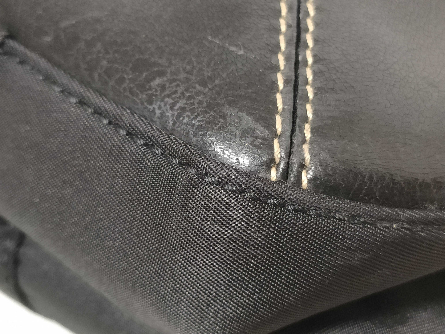 PRADA Nylon Triangle Logo Tote Bag
