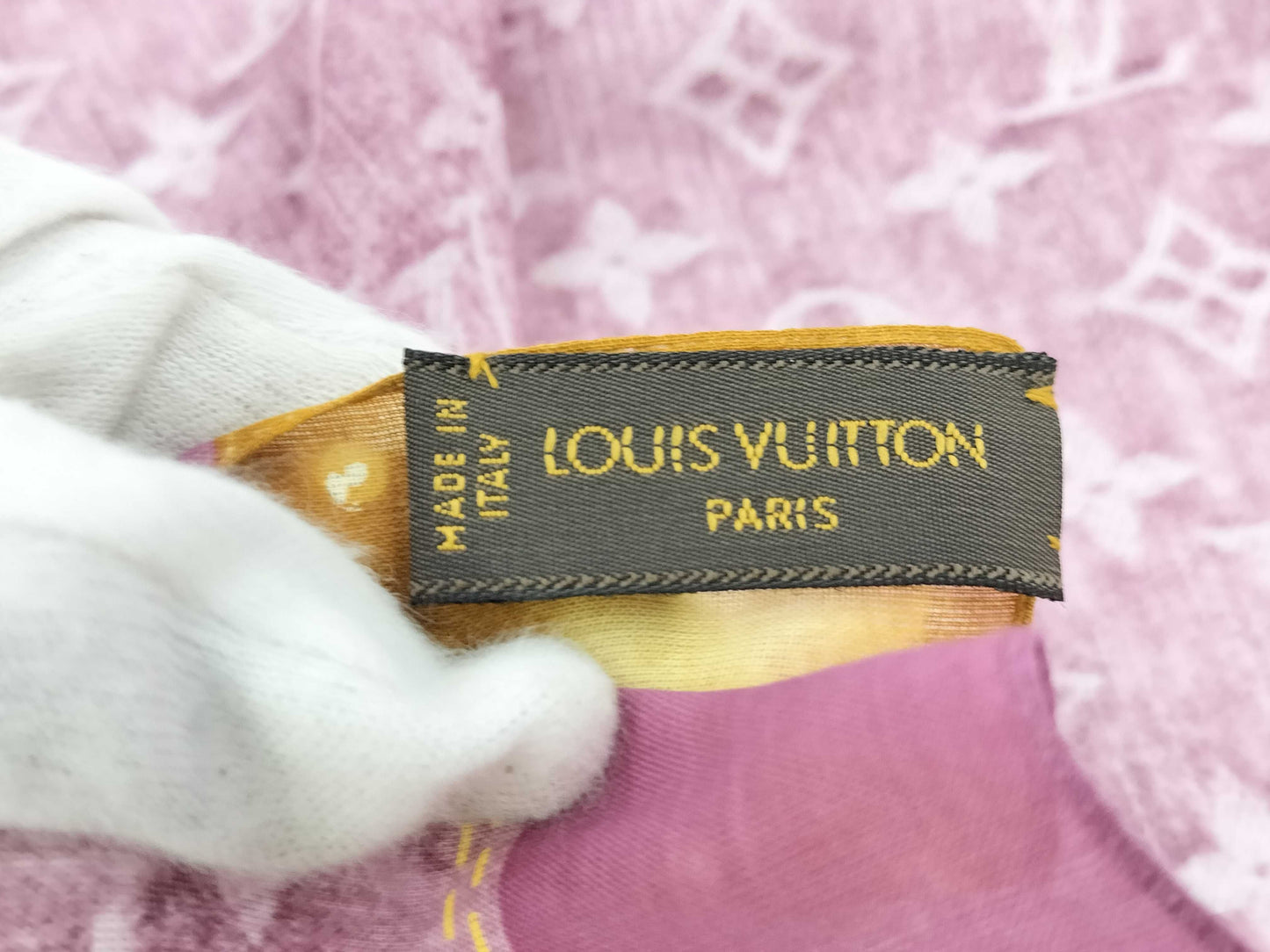 LOUIS VUITTON Monogram Cotton Handkerchief Scarf