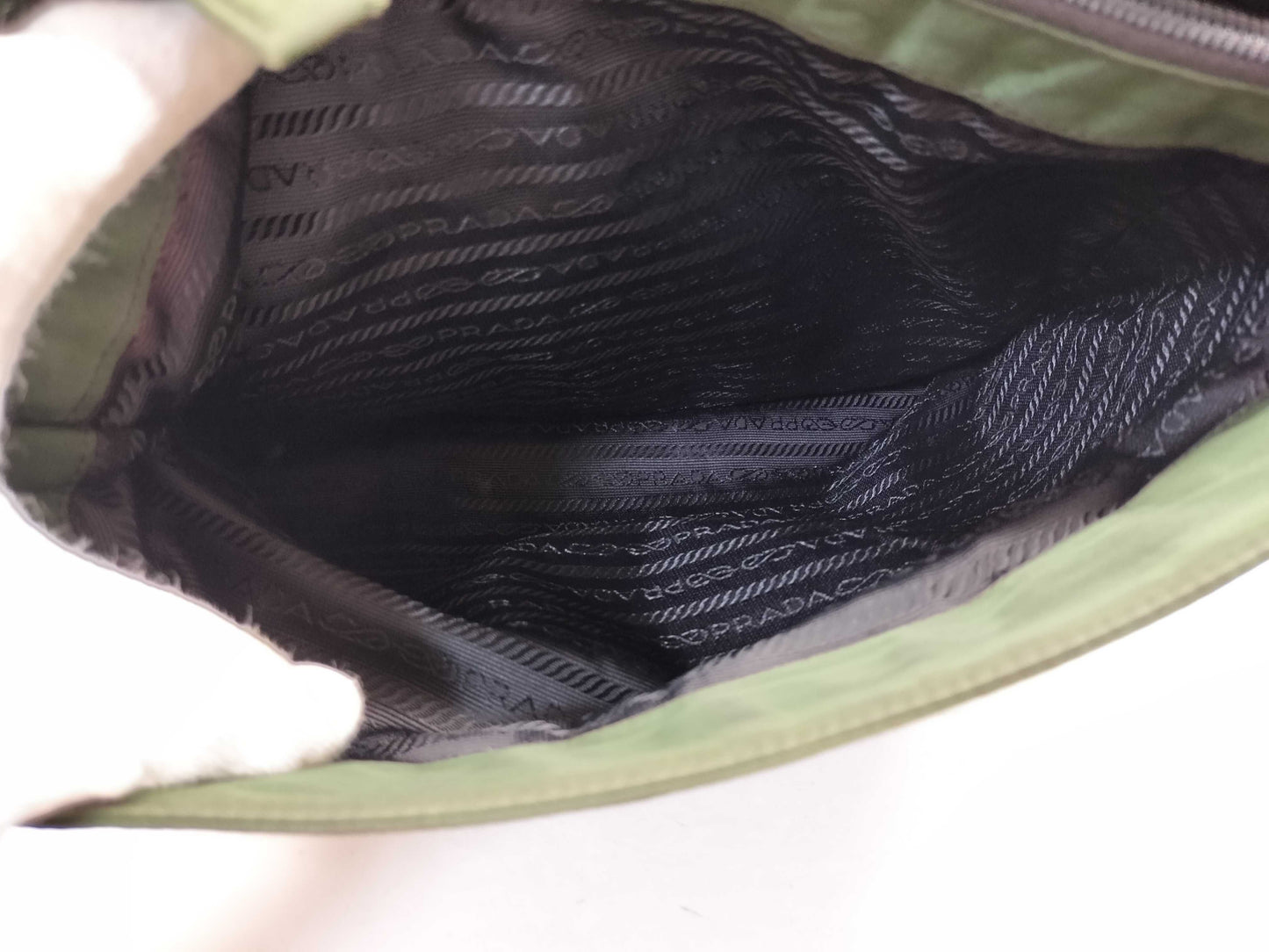 PRADA Nylon Khaki Tote Bag/Shoulder Bag
