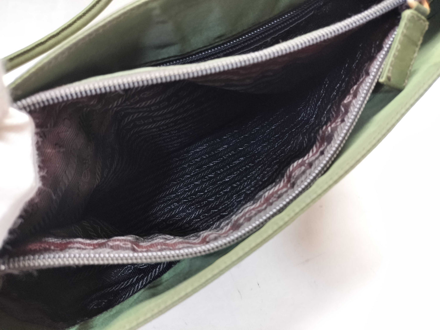 PRADA Nylon Khaki Tote Bag/Shoulder Bag