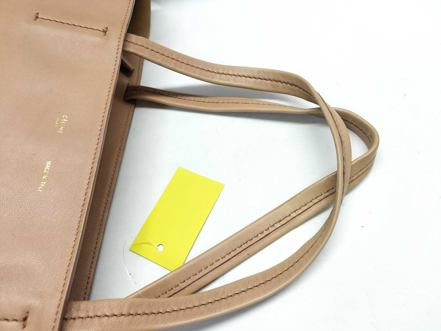 CELINE Cabas Horizontal/Leather Tote Bag/Bicolor Tote Bag