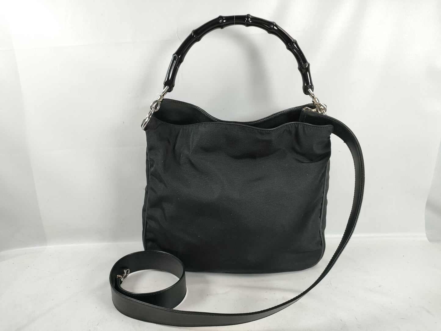 GUCCI Bamboo 2WAY Canvas 001 1638 Handbag