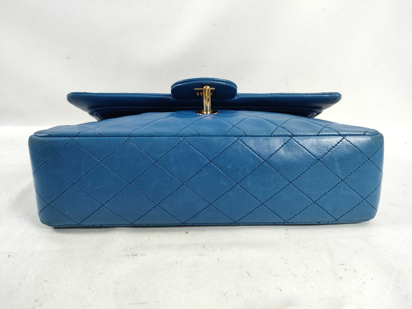 CHANEL Lambskin Double Flap Matelasse Shoulder Bag