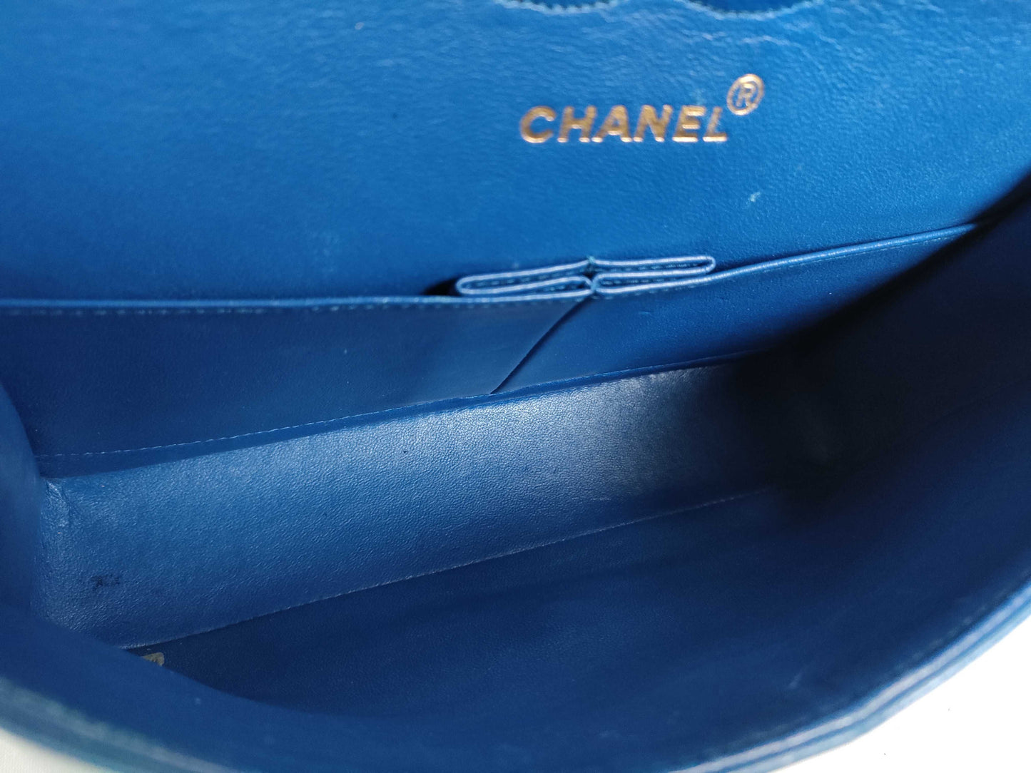 CHANEL Lambskin Double Flap Matelasse Shoulder Bag