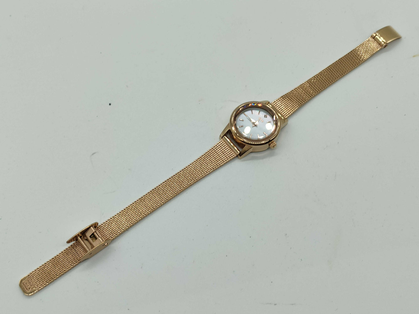 ete/Solar Watch/Analog/White/Gold/89039600 Women's Watch