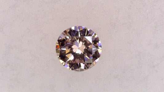 0.120ct FANCY ORANGY PINK SI-1 ****/GD/FR MEDIUM BLUE NATURAL 3.15-3.22X1.89mm RD Diamond Loose
