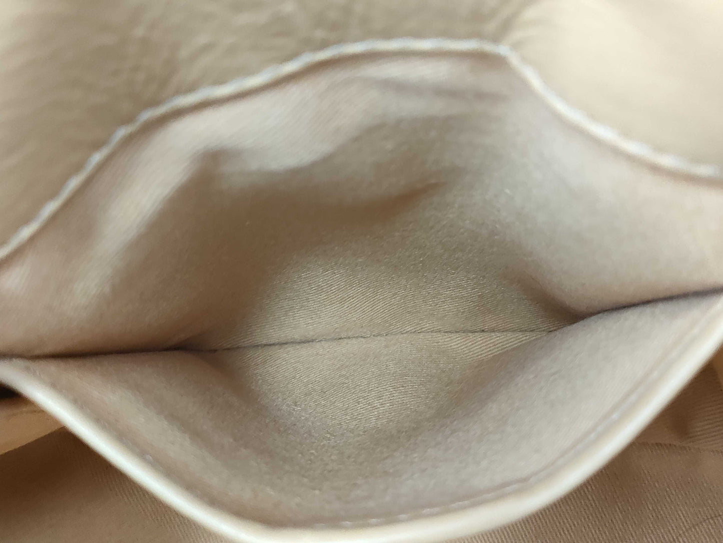 CELINE Leather Hand Beige Handbag