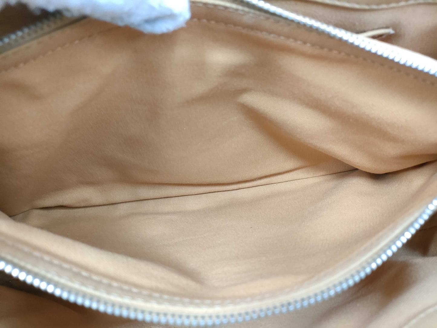 CELINE Leather Hand Beige Handbag