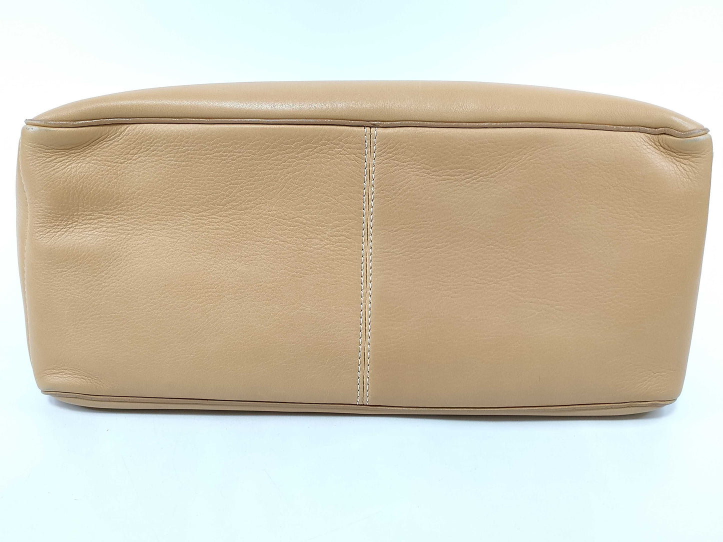 CELINE Leather Hand Beige Handbag
