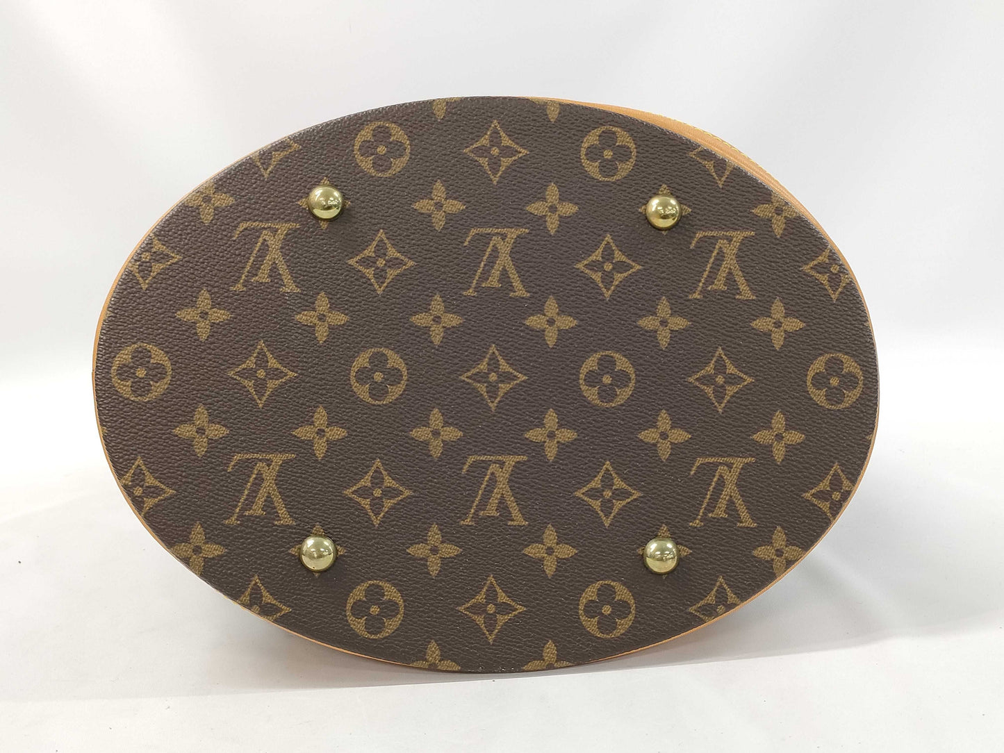 LOUIS VUITTON Monogram Bucket GM Tote Bag with Pouch