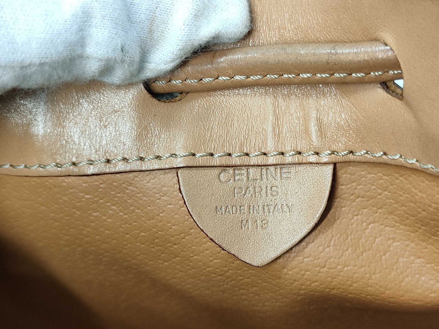 CELINE Drawstring Shoulder Bag with Pouch