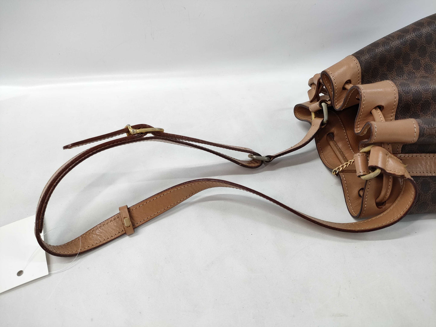 CELINE Drawstring Shoulder Bag with Pouch