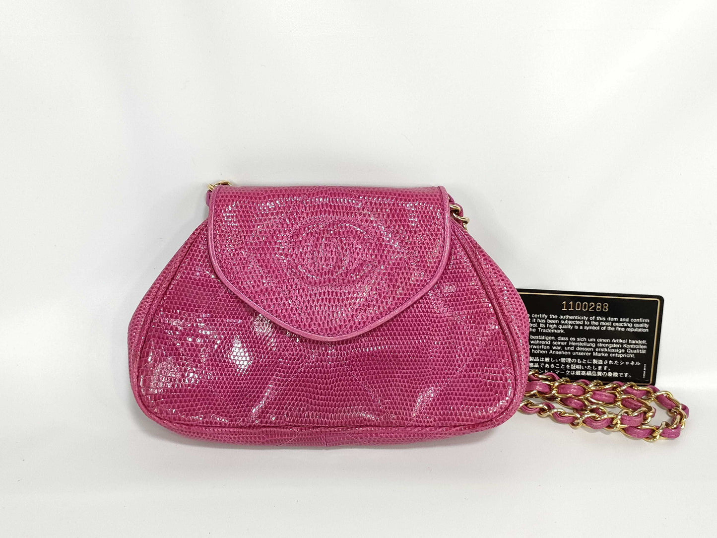 CHANEL Coco Mark No. 1 Lizard Chain Bag Shoulder Bag