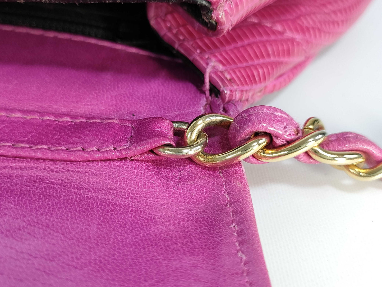 CHANEL Coco Mark No. 1 Lizard Chain Bag Shoulder Bag