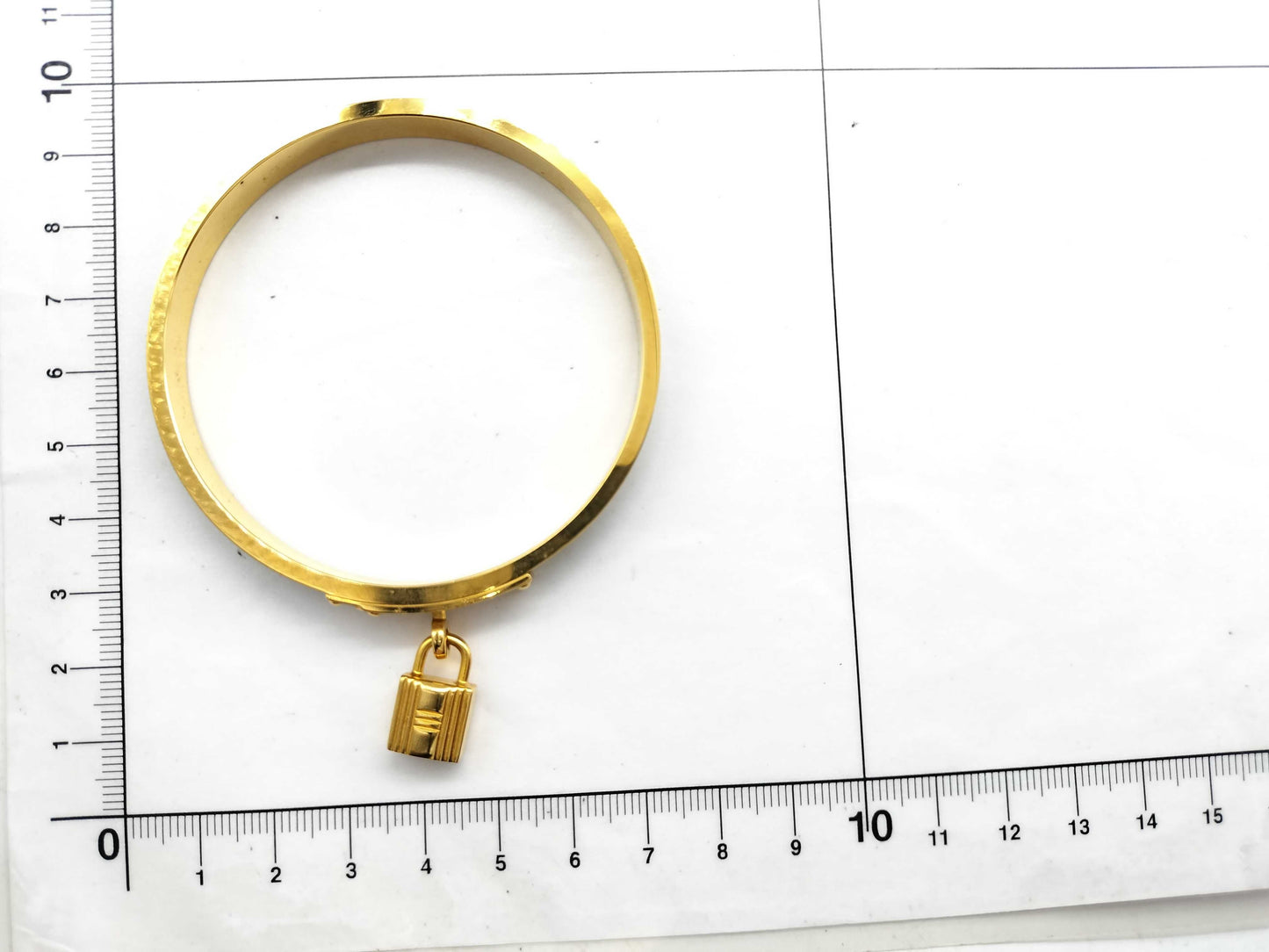 HERMES Kelly Cadena Gold/Red Bangle Bracelet Bracelets & Bangles